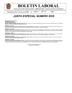 BOLETIN LABORAL - Junta Texcoco