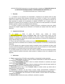 AVISO DE PRIVACIDAD relacionado con los