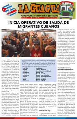 inicia operativo de salida de migrantes cubanos