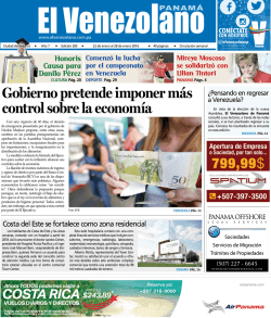 Edici&oacute;n 285 - El Venezolano de Panam&aacute;