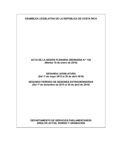 ASAMBLEA LEGISLATIVA DE LA REPÚBLICA DE COSTA RICA