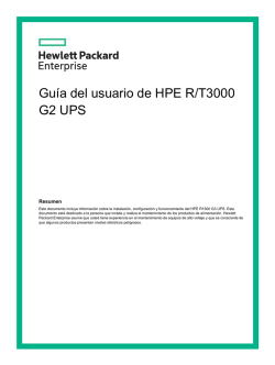 Guía del usuario de HPE R/​T3000 G2 UPS