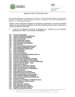 Lista de INSTITUCIONES QUE PARTICIPARON en Admisi&oacute;n