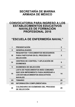 secretaría de marina armada de méxico convocatoria para ingreso a