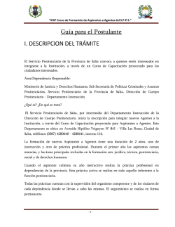 Guía para el Postulante - Servicio Penitenciario