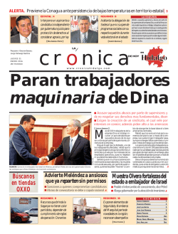 Versión Impresa - La Crónica de Hoy en Hidalgo