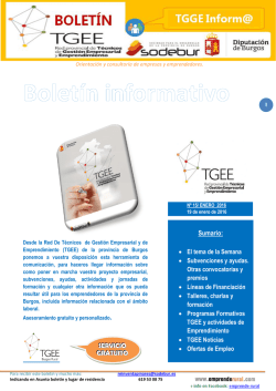 Boletín TGEE 15 - Emprende Rural