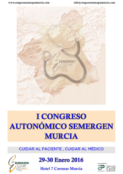 Programa  - 1º Congreso Autonómico SEMERGEN Murcia