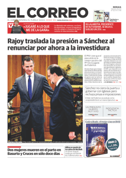 Rajoy traslada la presión a Sánchez al renunciar por
