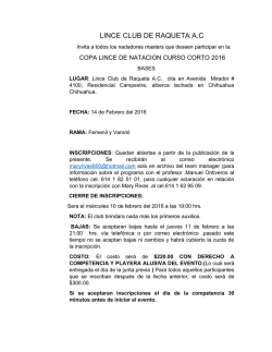 LINCE CLUB DE RAQUETA A.C