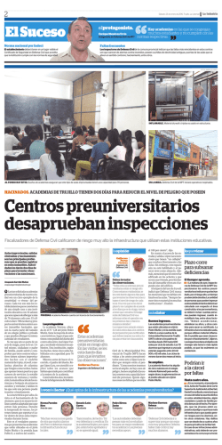 Centros preuniversitarios desaprueban inspecciones