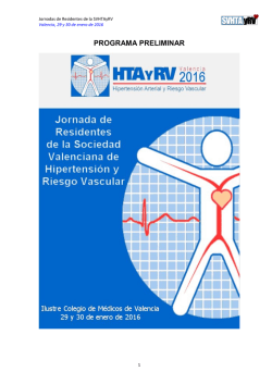 PROGRAMA PRELIMINAR - Sociedad Valenciana de Hipertension