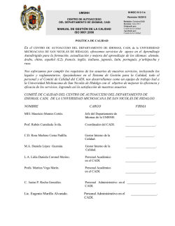Documento - CADI - Universidad Michoacana de San Nicolás de