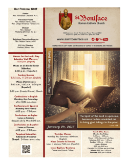 Boletín Semanal - St. Boniface Roman Catholic Church
