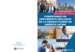 FOMENTANDO UN CRECIMIENTO INCLUSIVO DE LA