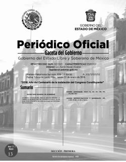 Periódico Oficial del Gobierno del Estado Libre y Soberano de México