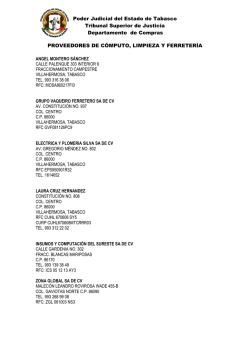 proveedores de cmputo, limpieza y ferretera