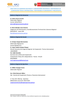 directorio de gobiernos regionales