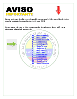 Se&ntilde;or padre de familia, a continuaci&oacute;n encuentra la lista sugerida