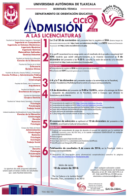 A LAS LICENCIATURAS - Universidad Autónoma de Tlaxcala
