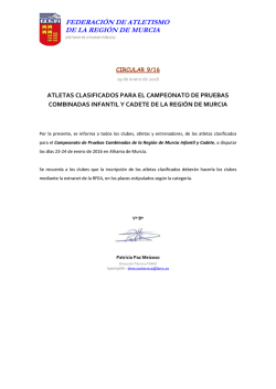 campeonato de pruebas combinadas infantil y cadete de la región