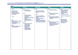 Calendario de Exámenes primer semestre 2016