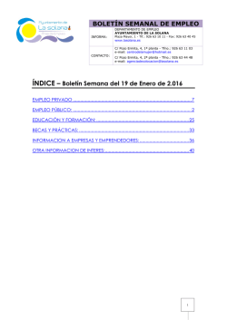 bolet&iacute;n semanal de empleo - PortalEmp, Portal del Emprendedor