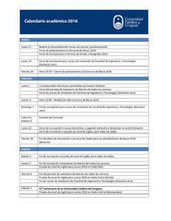 Calendario Académico - Universidad Católica del Uruguay