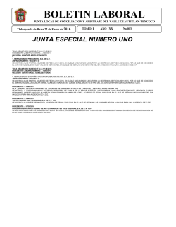 BOLETIN LABORAL - Junta Texcoco