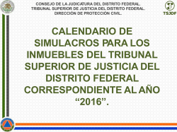 B. Calendario de Simulacros 2016. - Poder Judicial del Distrito