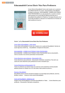 Educamadrid Correo Electr Nico Para Profesores