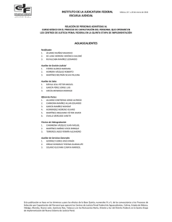 Lista de Aspirantes Admitidos al Curso Básico en el Proceso de