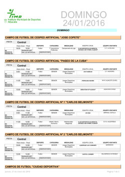 Domingo 24-01-16 - Instituto Municipal de Deportes de Albacete