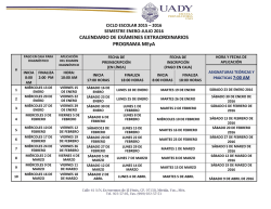 CALENDARIO DE EXÁMENES EXTRAORDINARIOS PROGRAMA