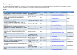 Publicación de la RESOLUCIÓN DE PROPUESTAS PARA EL XV