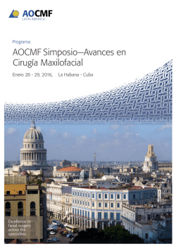 AOCMF PROGRAMA SIMPOSIO AVANCES CIRUGIA