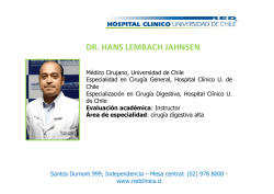 dr. hans lembach jahnsen - Hospital Clínico Universidad de Chile