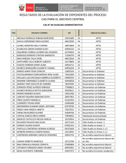 resultados de la evaluación de expedientes del proceso - UGEL-06