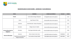 Directorio Gerencias - Municipalidad de Jes&uacute;s Mar&iacute;a