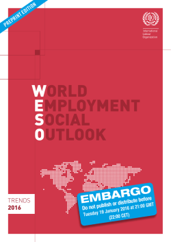 World Employment and Social Outlook – Trends 2016 (Preprint