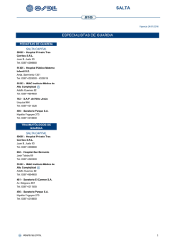 ESPECIALISTAS DE GUARDIA