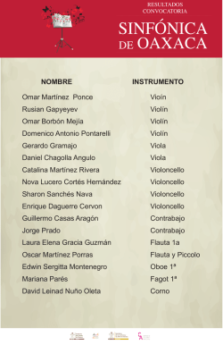 resultados sinfonica - Secretaría de las Culturas y Artes de Oaxaca