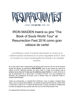 “The Book of Souls World Tour” al Resurrection Fest