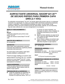 Manual técnico SURFACTANTE UNIVERSAL NASON 421