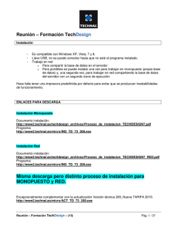 Reunión – Formación TechDesign Misma descarga pero distinto