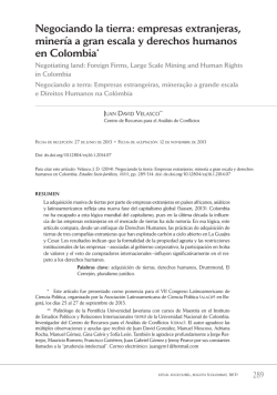 negociando la tierra - Observatorio de Tierras