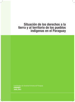Situaci&oacute;n de los derechos a la tierra y al territorio de los