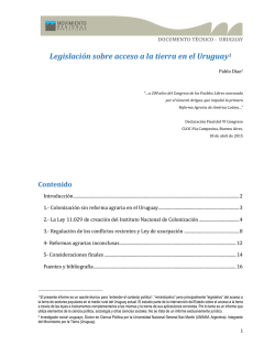 Legislación sobre acceso a la tierra en el Uruguay