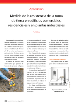 Medida de la resistencia de la toma de tierra en edificios