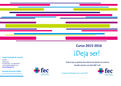 &iexcl;Deja ser! - Colegio San Jos&eacute;